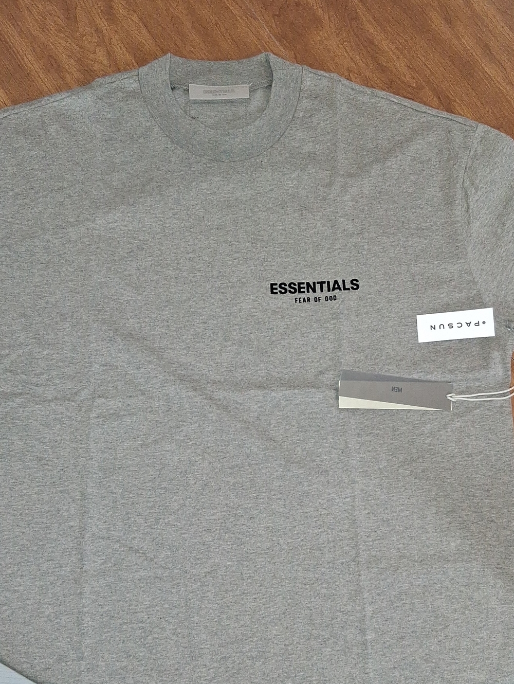 ESSENTIALS Dark Oatmeal Short Sleeve Logo T-Shirt